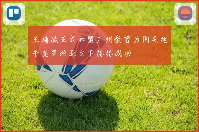 王靖斌正式加盟广州豹曾为国足绝平克罗地亚立下赫赫战功